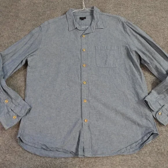 Crew Factory Shirts Jcrew Mens Shirt Xl Blue Solid Chambray